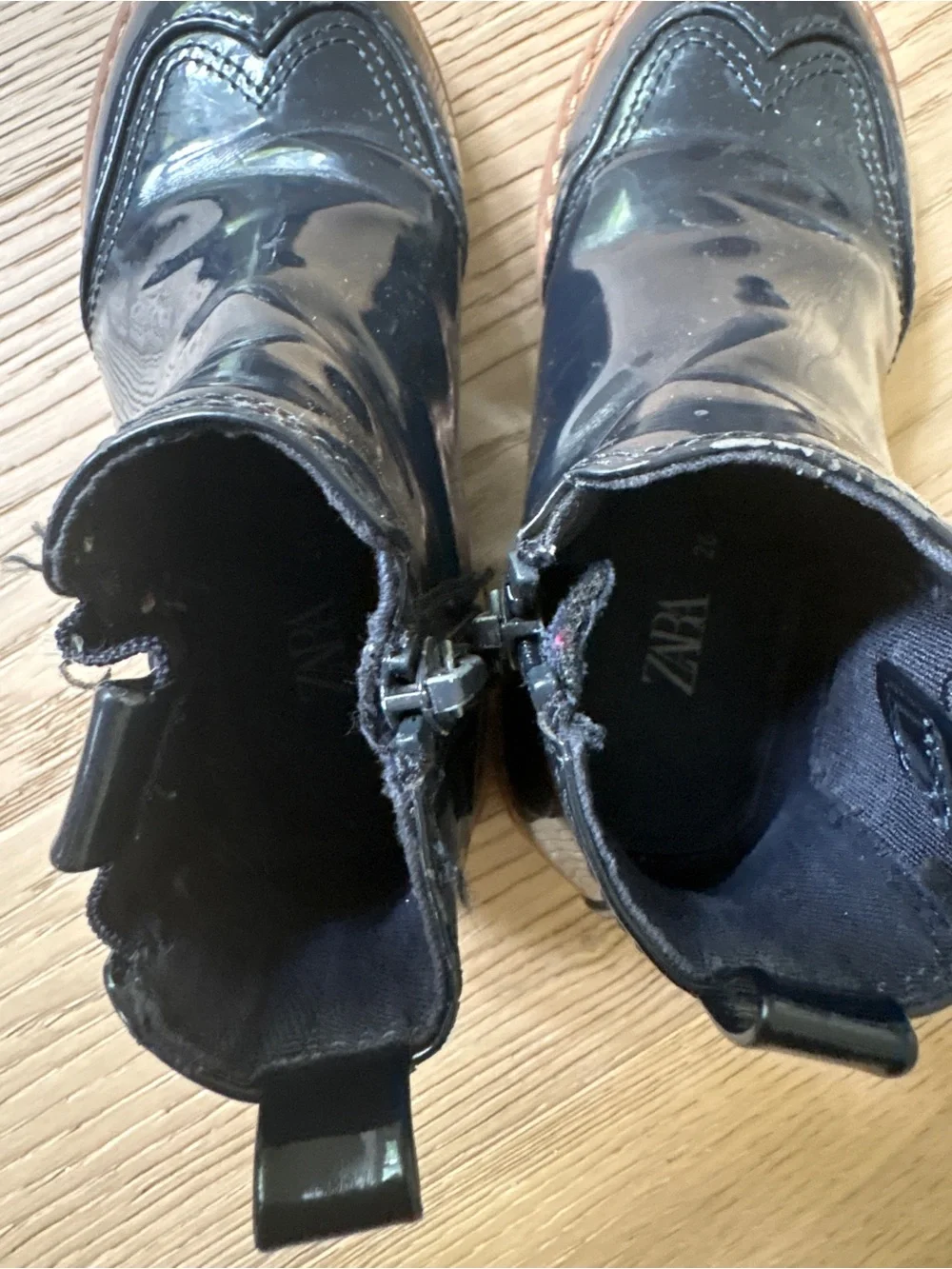 Zara navy boots size 9